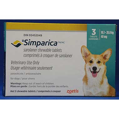 Simparica 40mg (10.1-20kg)