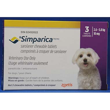 Simparica 10mg (2.6-5.0kg)