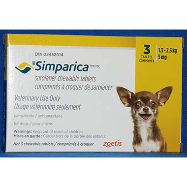 Simparica 5mg (1.3-2.5kg)